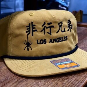 Delinquent Bros Snap Back Los Angeles Hat Mustard Yellow